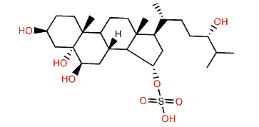 (24S)-5a-Cholestane-3b,6b,8,15a,24-pentol 15-sulfate